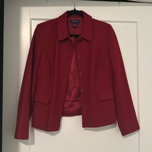 Ann Taylor red Wool Blazer Jacket